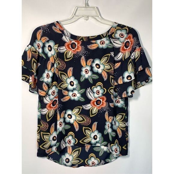 Ann Taylor Loft Women's Tropical Floral Blouse And Pant Set Multicolor Size 0 - Picture 5 of 10